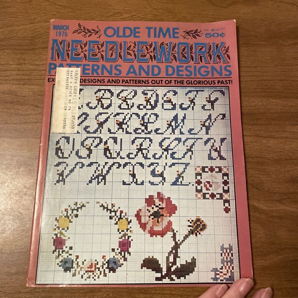 Vintage March 1976 Magazine Olde Time Needlework Patterns And Designs Magazine
